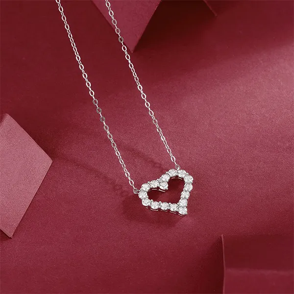 Dây Chuyền Nữ Lili Jewelry Trái Tim Nori LILI_099178 Màu Bạc