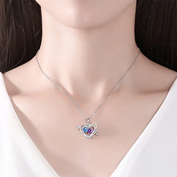 Dây Chuyền Nữ Lili Jewelry Trái Tim Tình Ái Lara LILI_105308 Màu Bạc