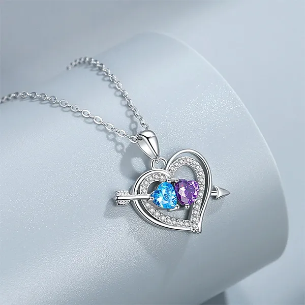 Dây Chuyền Nữ Lili Jewelry Trái Tim Tình Ái Lara LILI_105308 Màu Bạc
