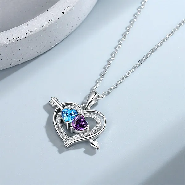 Dây Chuyền Nữ Lili Jewelry Trái Tim Tình Ái Lara LILI_105308 Màu Bạc