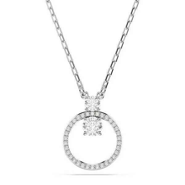 Dây Chuyền Nữ Swarovski Constella Pavé, Round Cut, White, Rhodium Plated 5692261 Màu Vàng Trắng