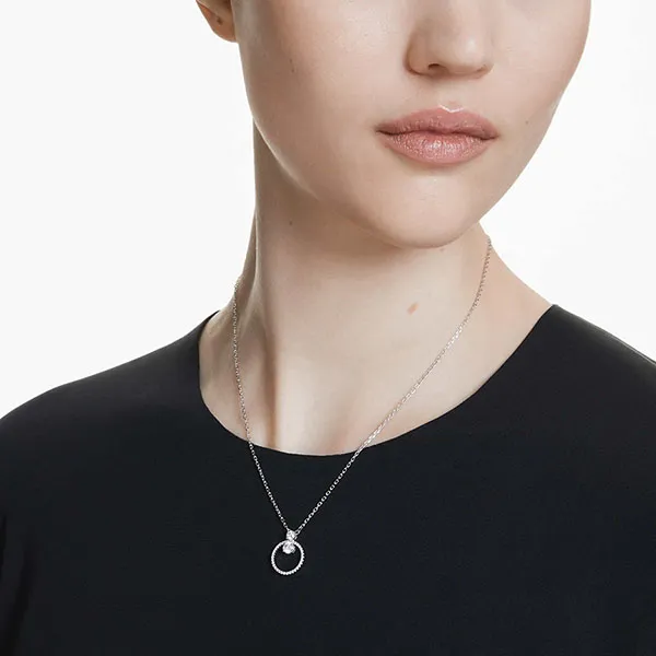 Dây Chuyền Nữ Swarovski Constella Pavé, Round Cut, White, Rhodium Plated 5692261 Màu Vàng Trắng
