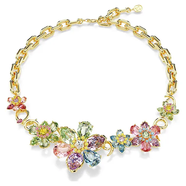 Dây Chuyền Nữ Swarovski Idyllia Necklacemixed Cuts, Flower, Multicolored, Gold-Tone Plated 5709030 Phối Màu - Trang sức - Vua Hàng Hiệu