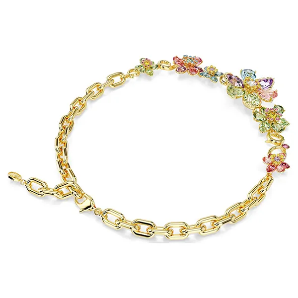 Dây Chuyền Nữ Swarovski Idyllia Necklacemixed Cuts, Flower, Multicolored, Gold-Tone Plated 5709030 Phối Màu - Trang sức - Vua Hàng Hiệu