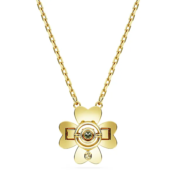 Dây Chuyền Nữ Swarovski Idyllia Pendant Clover, Green, Gold-Tone Plated 5671144 Màu Vàng/Xanh