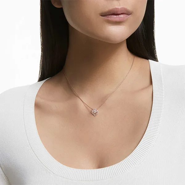 Dây Chuyền Nữ Swarovski Una Rose Gold-Tone Plated Necklace 5642928 Màu Vàng Hồng