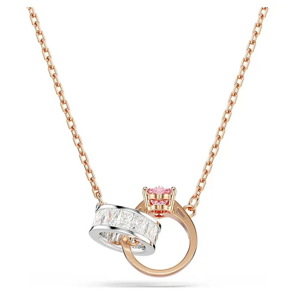 Dây Chuyền Swarovski Connexus Pendant Mixed Cuts, Heart, White, Mixed Metal Finish 5690036 Màu Vàng Hồng