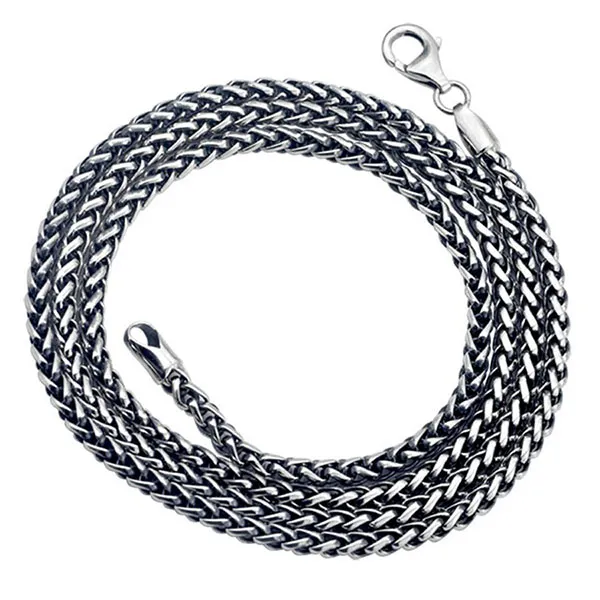 Dây Chuyền Thái Nam Lili Jewelry Bện Chặt LILI_073563 Màu Bạc Size 45cm