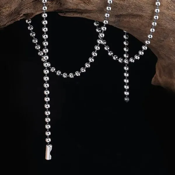 Dây Chuyền Unisex Lili Jewelry Bạc Thái Dạng Hạt Bi Tròn Hot Trend Bản 2.5mm LILI_637424 Màu Bạc Size 40