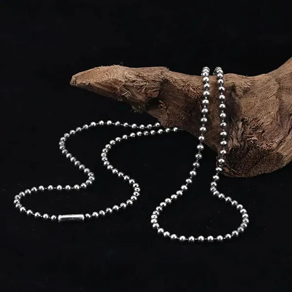 Dây Chuyền Unisex Lili Jewelry Bạc Thái Dạng Hạt Bi Tròn Hot Trend Bản 3mm LILI_637424 Màu Bạc Size 55