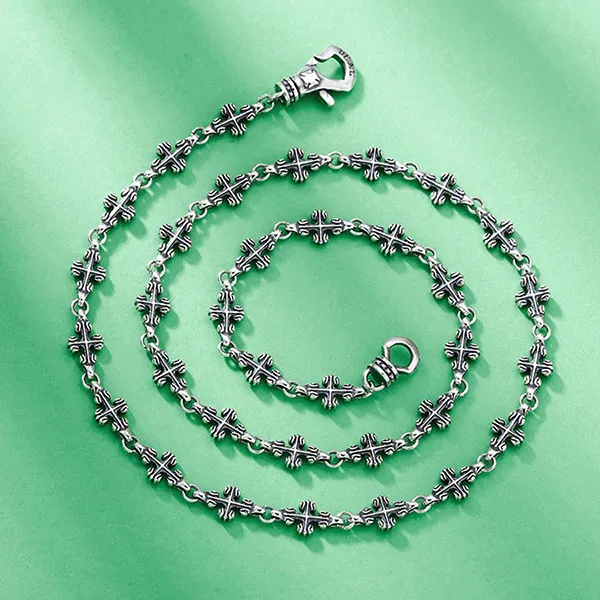 Dây Chuyền Unisex Lili Jewelry Dạng Chuỗi Hình Chữ Thập Kamryn LILI_080835 Màu Bạc Size 45cm