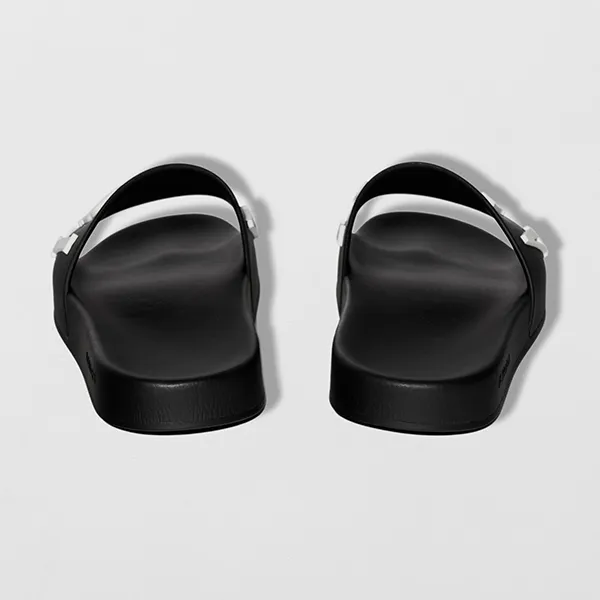 Dép Nam Amiri Logo Pool Slide Black FF001 Màu Đen Size 40 - Dép - Vua Hàng Hiệu