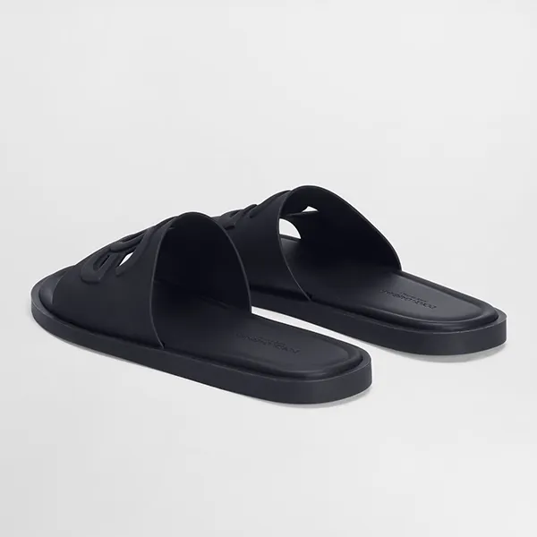 Dép Nam Dolce & Gabbana D&G Black Rubber Slides CS2215 Màu Xanh Đen Size 42