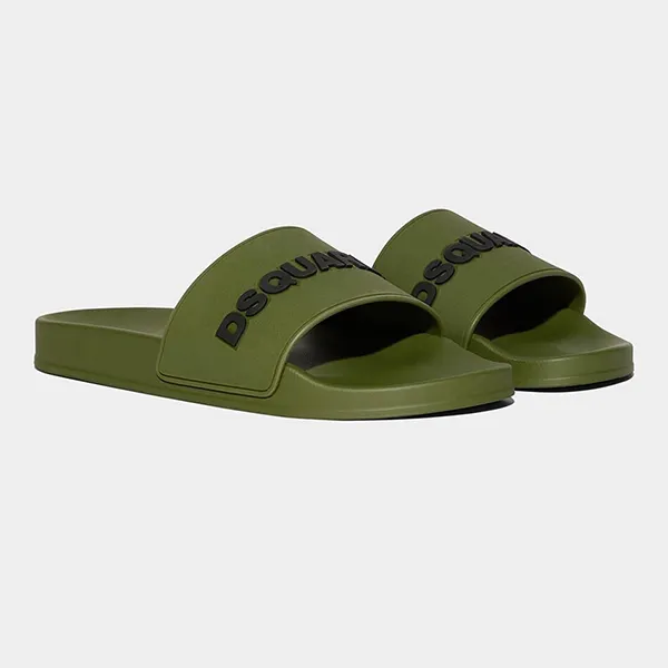 Dép Nam Dsquared2 Logo Slides In Green M1845 Màu Xanh Lục Size 39 - Dép - Vua Hàng Hiệu
