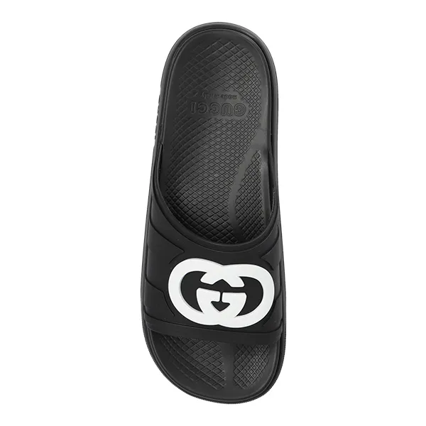 Dép Nam Gucci Black Rubber Slides 780296 Màu Đen Size 5