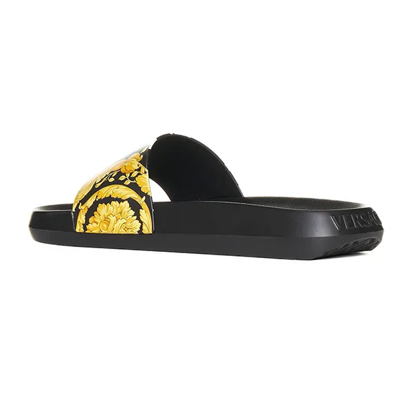 Dép Nam Versace Barocco Slides In Black Dark Yellow 1008733 Màu Đen Vàng Size 39 - Dép - Vua Hàng Hiệu