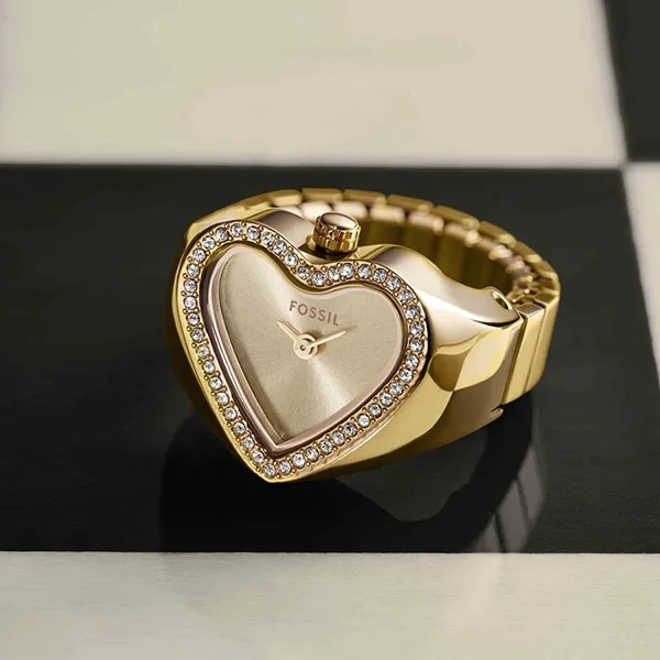 Đồng Hồ Dạng Nhẫn Nữ Fossil Watch Ring ES5407 Màu Vàng Gold