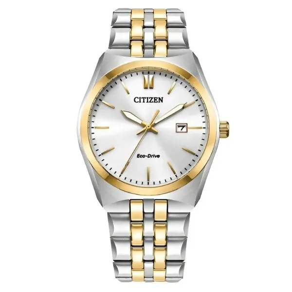 Đồng Hồ Nam Citizen Corso White Dial Two Tone Watch BM7334-58B Màu Vàng Trắng