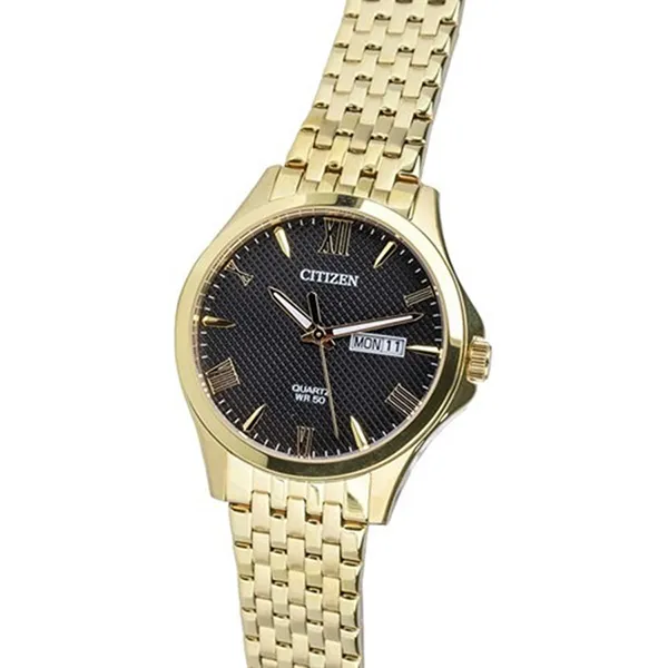 Đồng Hồ Nam Citizen Quartz Black Dial Men Watch BF2022-55H Màu Đen Vàng