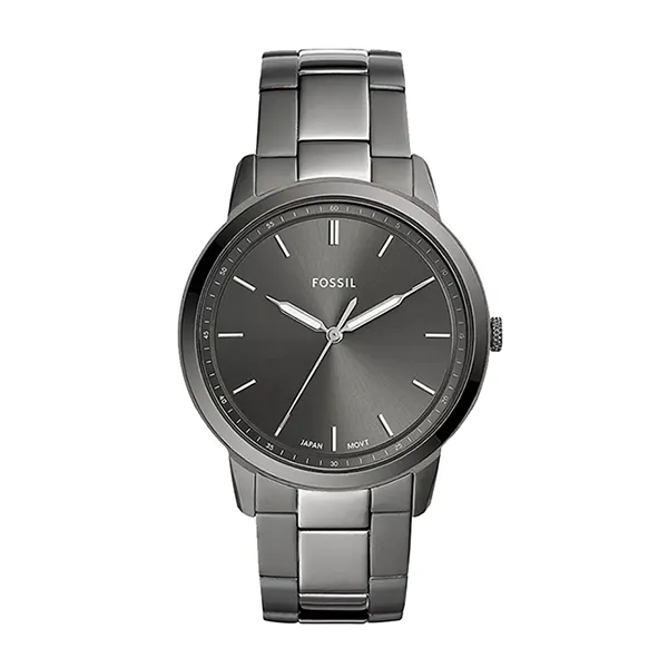 Đồng Hồ Nam Fossil The Minimalist Three-Hand Smoke Stainless Steel Watch FS5459 Màu Xám Khói