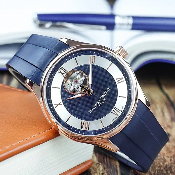 Đồng Hồ Nam Frederique Constant Classic Open heart FC-310MNS5B4 (FC310MNS5B4) Màu Xanh/Vàng Hồng