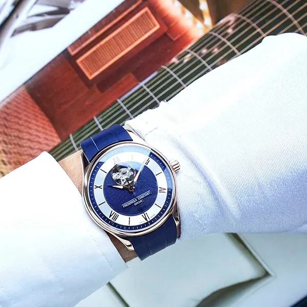 Đồng Hồ Nam Frederique Constant Classic Open heart FC-310MNS5B4 (FC310MNS5B4) Màu Xanh/Vàng Hồng