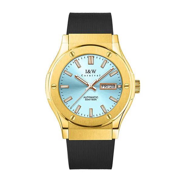 Đồng Hồ Nam I&W Carnival 42mm IW55851GT-DS (IW55851G15) Automatic Màu Xanh Vàng
