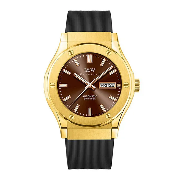 Đồng Hồ Nam I&W Carnival 42mm IW55851GT-DS (IW55851G18) Automatic Màu Vàng Nâu