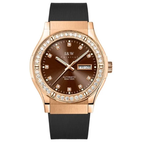 Đồng Hồ Nam I&W Carnival Automatic Watch IW55851G72 Màu Nâu - Vàng