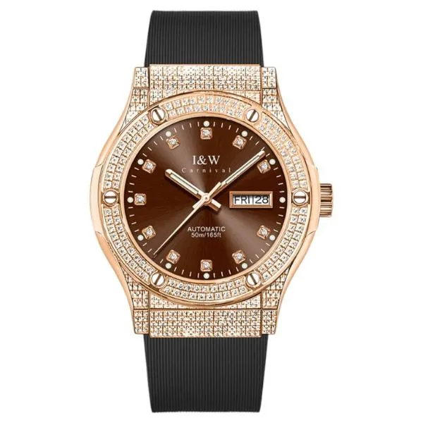 Đồng Hồ Nam I&W Carnival Automatic Watch IW55851G84 Màu Nâu - Vàng