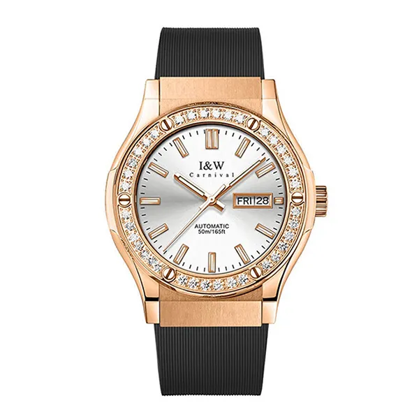 Đồng Hồ Nam I&W Carnival IW55851G-DS (IW55851G25) Automatic Màu Đen/ Vàng Hồng