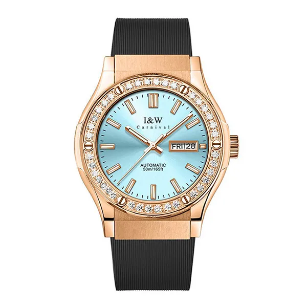 Đồng Hồ Nam I&W Carnival IW55851G-DS (IW55851G27) Automatic Màu Xanh/ Vàng Hồng