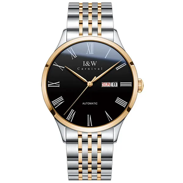 Đồng Hồ Nam I&W Carnival IW8912G-DT – Automatic (IW8912G5) Màu Bạc Đen - Đồng hồ - Vua Hàng Hiệu