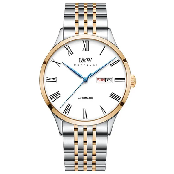 Đồng Hồ Nam I&W Carnival IW8912G-DT – Automatic (IW8912G6) Màu Vàng Bạc - Đồng hồ - Vua Hàng Hiệu