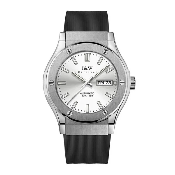 Đồng Hồ Nam I&W Carnival Silicon Strap Automatic IW55851GD-DS (IW55851G49) Màu Bạc
