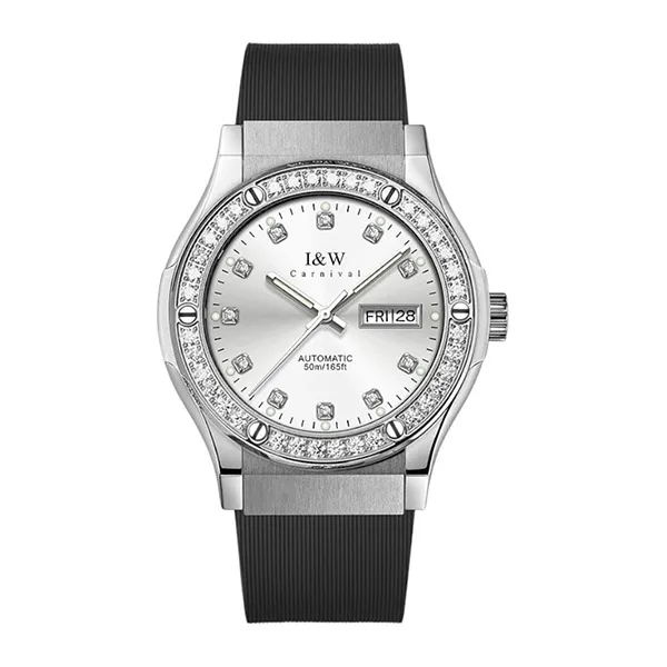 Đồng Hồ Nam I&W Carnival Silicon Strap Automatic IW55851GD-DS (IW55851G61) Màu Bạc