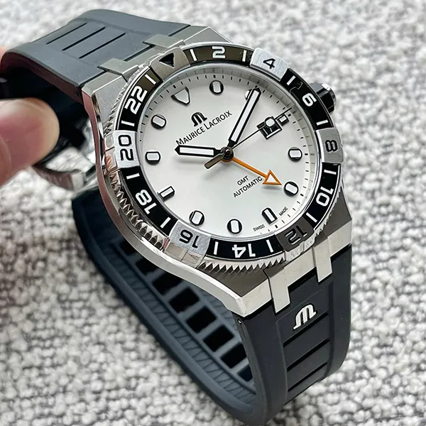 Đồng Hồ Nam Maurice Lacroix Aikon Venturer GMT AI6158-SS001-130-2 (AI6158SS0011302) Màu Đen Bạc - Đồng hồ - Vua Hàng Hiệu