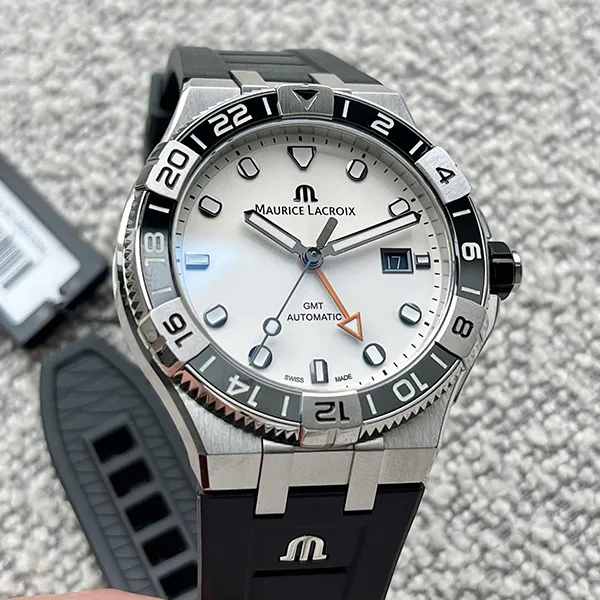 Đồng Hồ Nam Maurice Lacroix Aikon Venturer GMT AI6158-SS001-130-2 (AI6158SS0011302) Màu Đen Bạc - Đồng hồ - Vua Hàng Hiệu