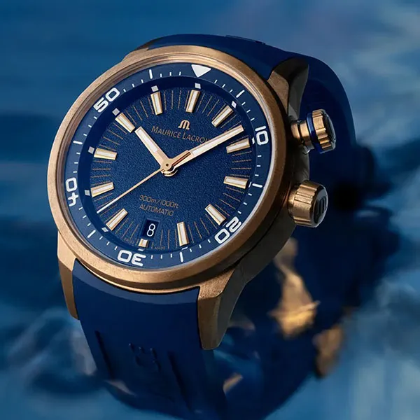 Đồng Hồ Nam Maurice Lacroix Pontos Diver PT6248-BRZ0B-430-4 Màu Xanh - Vàng