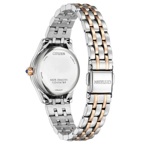 Đồng Hồ Nữ Citizen Luna Automatic Crystal Pink Dial Two Tone Watch PR1044-87Y Màu Hồng Bạc