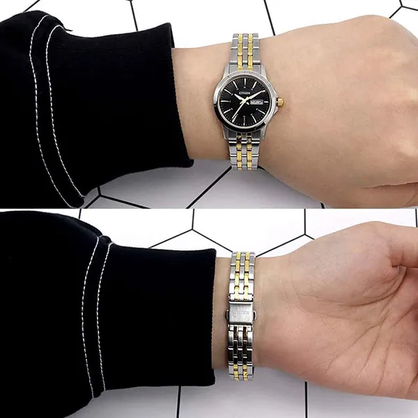 Đồng Hồ Nữ Citizen Quartz EQ0608-55E Màu Bạc Vàng