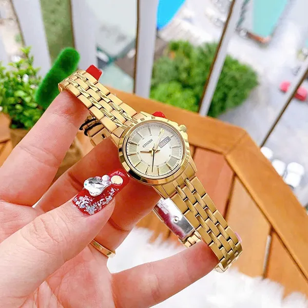 Đồng Hồ Nữ Citizen Quartz Gold Dial Women Watch EQ0603-59P Màu Vàng - Đồng hồ - Vua Hàng Hiệu