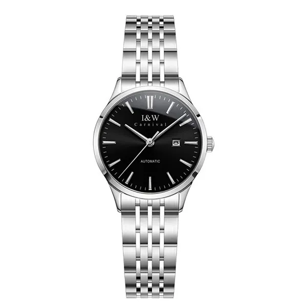 Đồng Hồ Nữ I&W Carnival Automatic Watch IW509L-DT (IW509L13) Màu Bạc/Đen