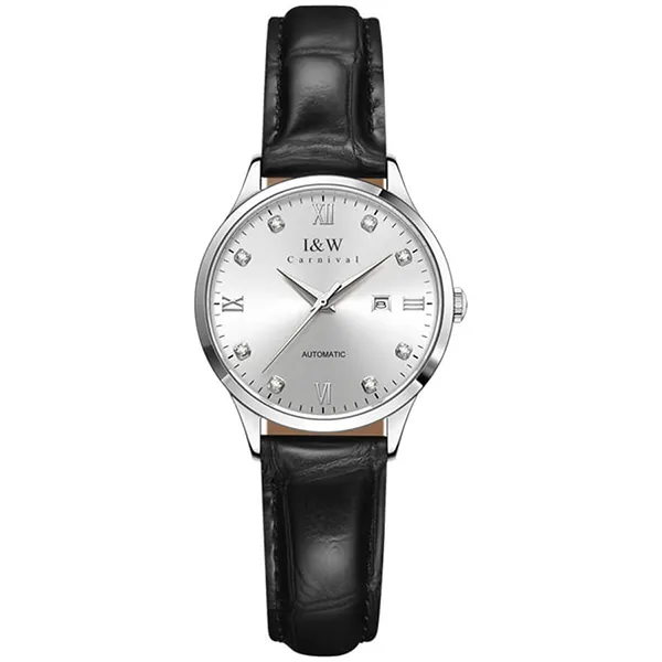 Đồng Hồ Nữ I&W Carnival IW512L-DD – Automatic (IW512L2) Màu Đen Bạc