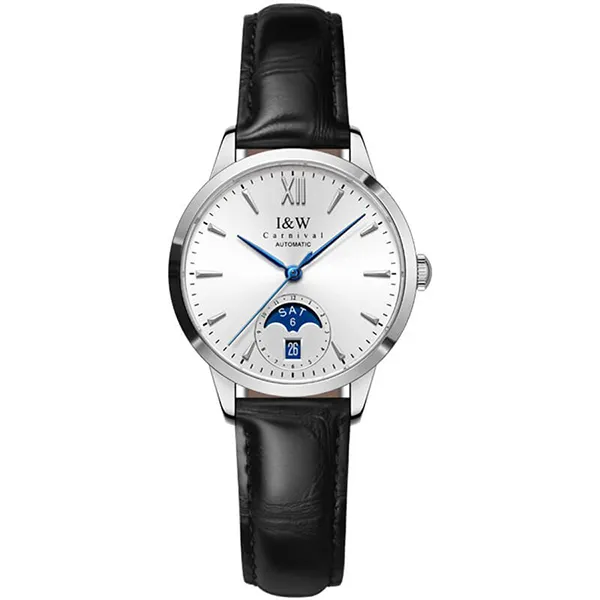 Đồng Hồ Nữ I&W Carnival IW527L-DD – Automatic (IW527L4) Màu Đen Bạc