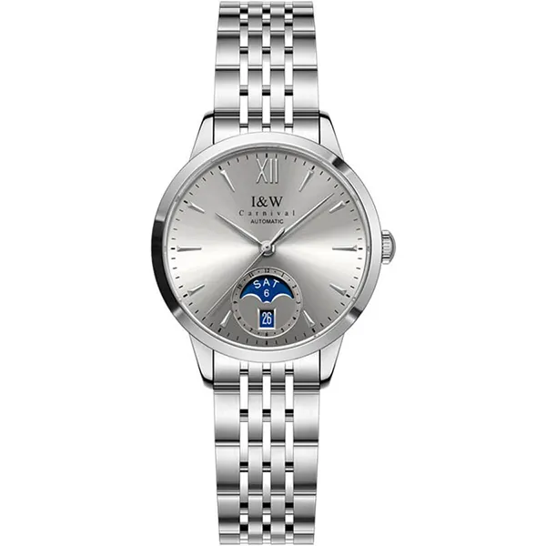 Đồng Hồ Nữ I&W Carnival IW527L-DT – Automatic (IW527L14) Màu Xám Bạc