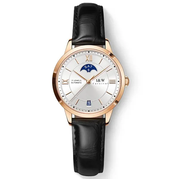 Đồng Hồ Nữ I&W Carnival IW528L-DD – Automatic (IW528L1) Màu Đen-Vàng Hồng