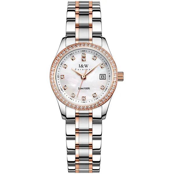 Đồng Hồ Nữ I&W Carnival IW536L-DT – Quartz (IW536L1) Màu Bạc-Vàng Hồng