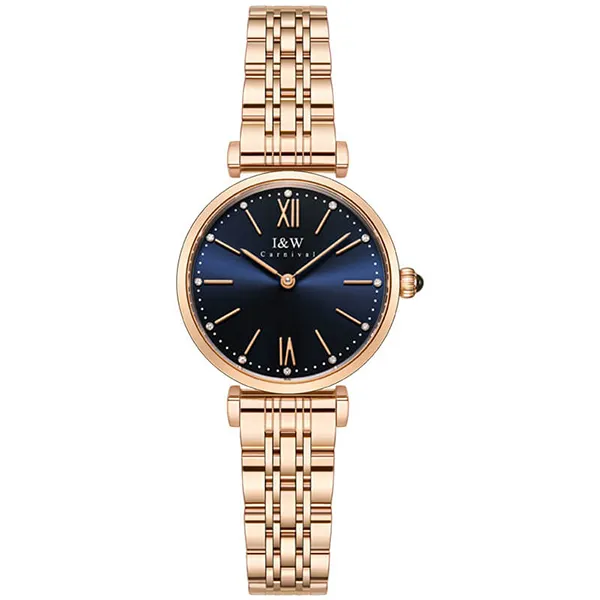 Đồng Hồ Nữ I&W Carnival IW562L-DT – Quartz (IW562L10) Màu Xanh Phối Vàng Hồng