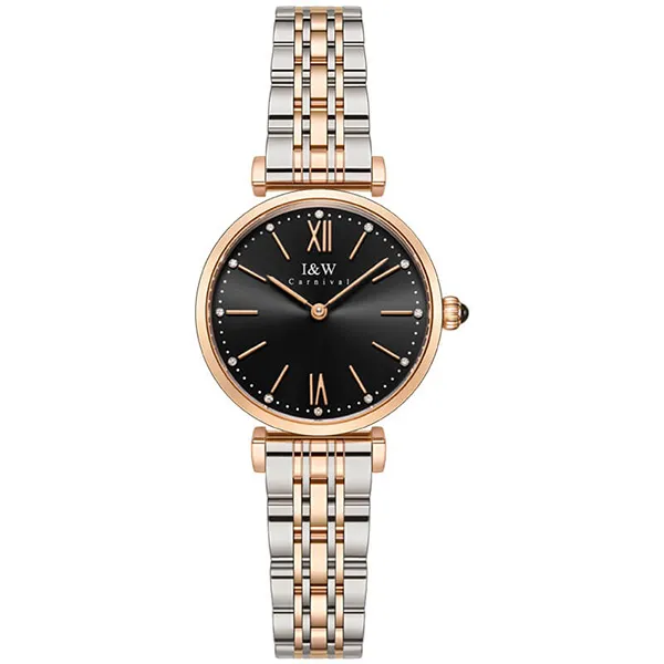 Đồng Hồ Nữ I&W Carnival IW562L-DT – Quartz (IW562L7) Màu Bạc Đen